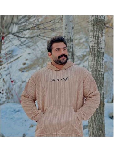 هودی سایز بزرگ مخمل کد 3148
